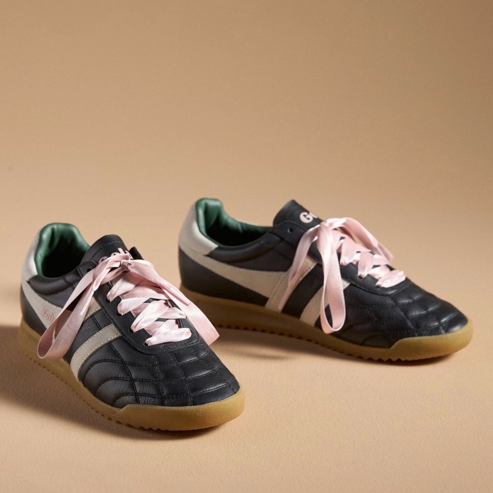 BRAND NEW IN BOX Black Gola x Anthropologie Stadium Sneakers - Picture 3 of 4